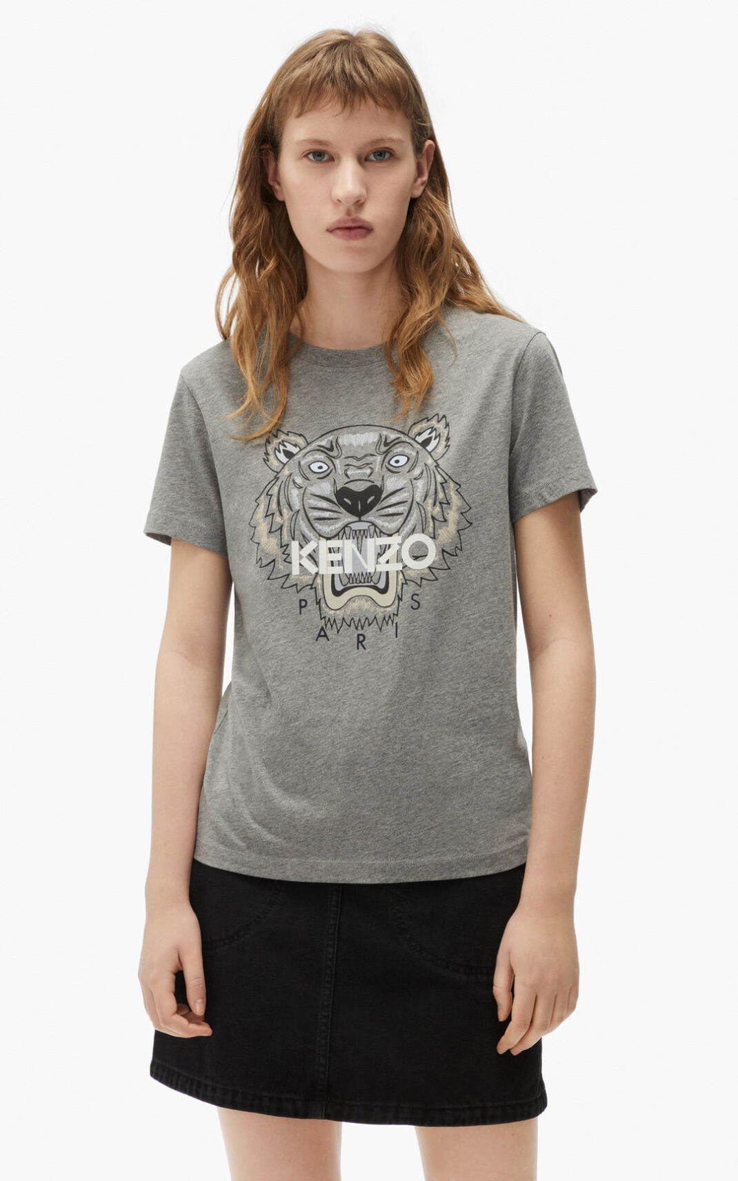 Kenzo Tiger T Shirt Grey For Womens 9741NAQTR